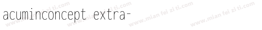 acuminconcept extra字体转换